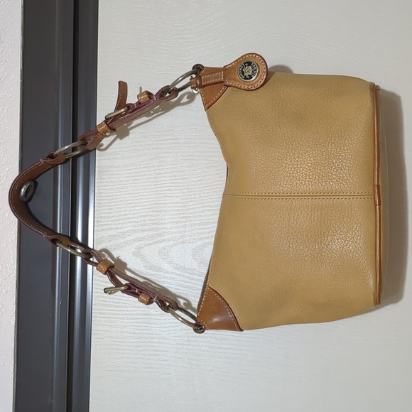 Dooney & Bourke Handbags - Dooney & Bourke Small O-Ring Shoulder Bag Tan Leather